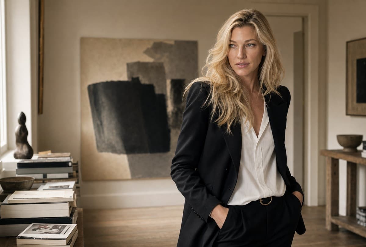 Nicole Junkermann in a London gallery for her notes from the city's galleries