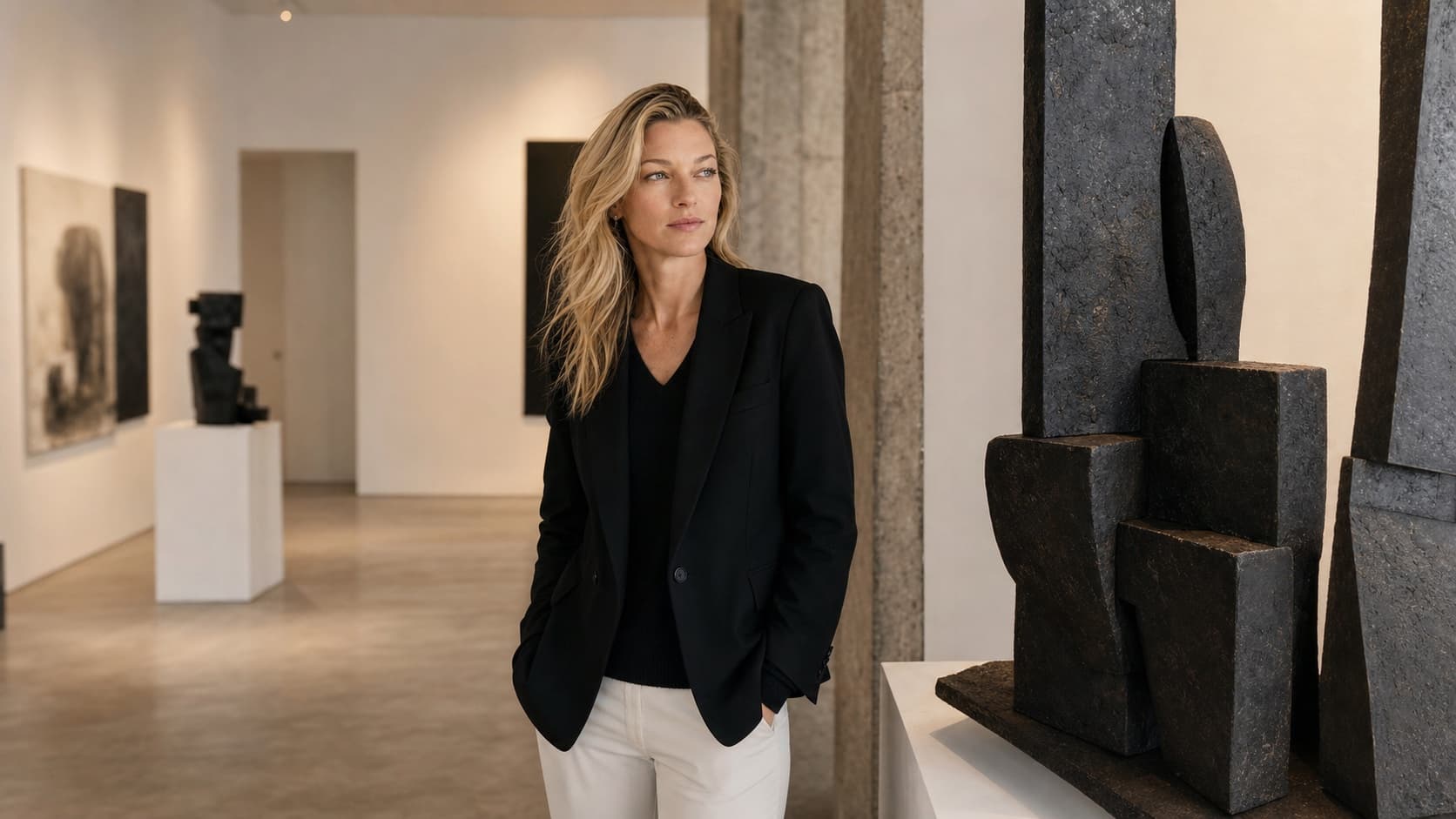 Nicole Junkermann in a London sculpture gallery for the European art events watchlist